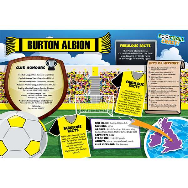 FOOTBALL CRAZY BURTON ALBION (CRF400)